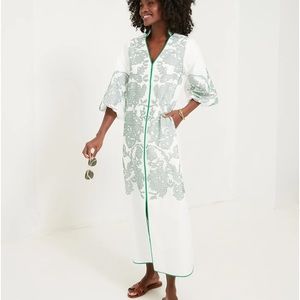 Tuckernuck White and Green Maxi Dress